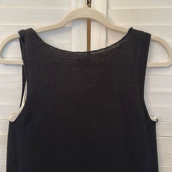 J. Jill Tank Sweater Small Linen Blend Lightweight Black * - Picture 8 of 11